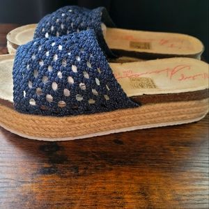 Vintage Havana Navy Monique Slides